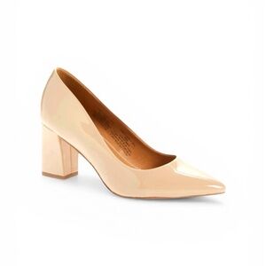 ABOUND Ladies Abaudry Tan/Nude Patent Leather Heels Size 8.5